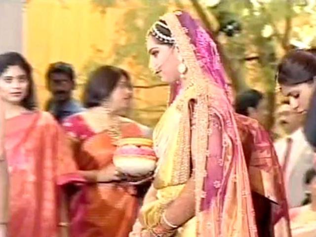 Upasana during her wedding ceremony.