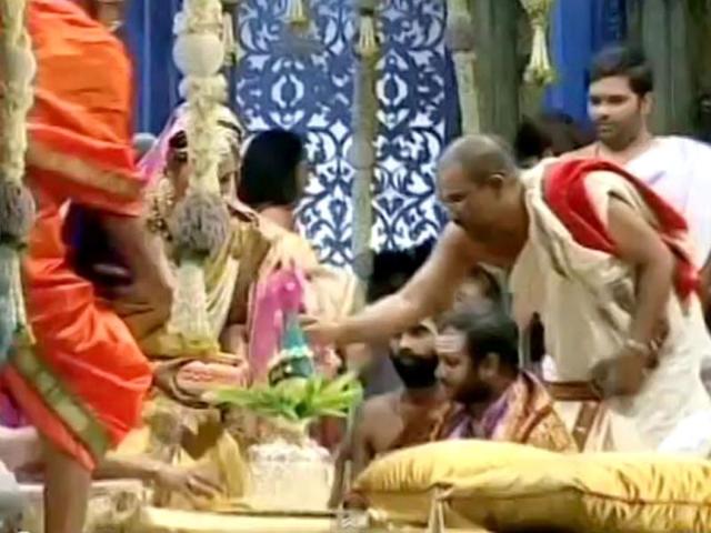 Upasana at her wedding ceremony.