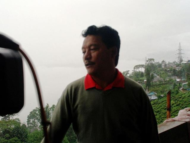 GJM-chief-Bimal-Gurung-at-Patleybash-on-the-fringes-of-Darjeeling-town-Photo-by-Suman-Baraily GJM-chief-Bimal-Gurung-at-Patleybash-on-the-fringes-of-Darjeeling-town-Photo-by-Suman-Baraily