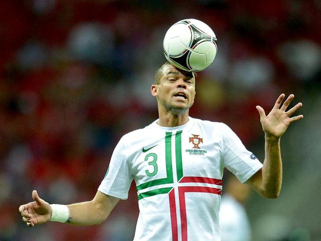 Portuguese defender Pepe heads the ball during the Euro 2012 football championships quarter-final match the Czech Republic vs Portugal at the National Stadium in Warsaw. AFP/Francisco Leong Portuguese defender Pepe heads the ball during the Euro 2012 football championships quarter-final match the Czech Republic vs Portugal at the National Stadium in Warsaw. AFP/Francisco Leong