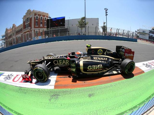 Lotus F1 Team's Romain Grosjean drives at the Valencia Street Circuit in Valencia during the European Formula One Grand Prix. AFP/Jose Jordan