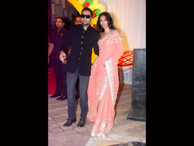 Abhay Deol poses with Sophie Chaudhary.