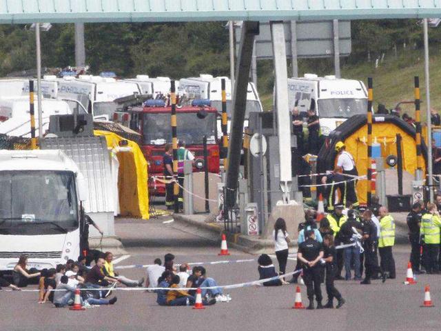 A-view-of-the-scene-at-the-M6-motorway-toll-near-Weeford-England-after-it-was-closed-following-a-police-led-incident-AP-PA-Dave-Thompson