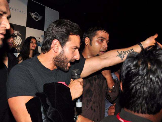 Saif Ali Khan speaks during the event.