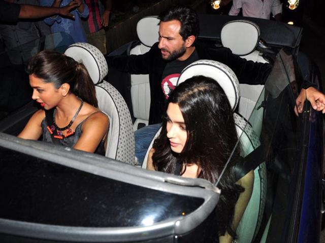 Saif, Deepika and Diana at the promotional event.