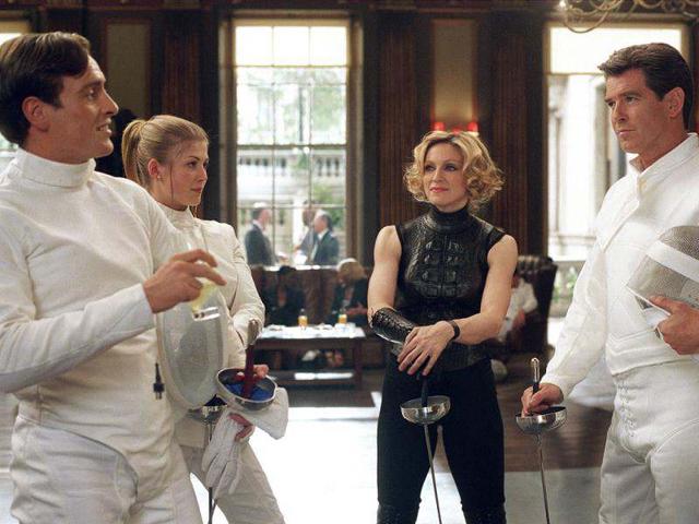 MadonnaEven the Queen of Pop Madonna (second right) has appeared in a Bond movie, portraying fencing instructor Verity in Die Another Day.