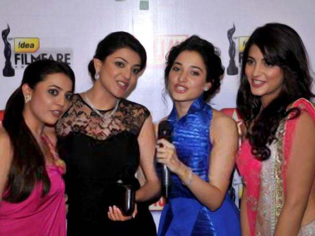 Eye Candy (L-R): Nisha Aggarwal, Kajal Aggarwal, Tamanna and Shruti Haasan. Eye Candy (L-R): Nisha Aggarwal, Kajal Aggarwal, Tamanna and Shruti Haasan.