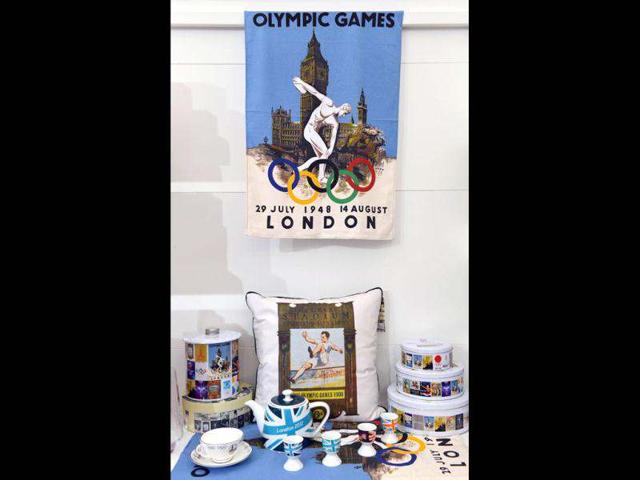 London Olympic products and memorabilia are displayed at the largest pop-up store in Hyde Park, London. AFP/Miguel Medina