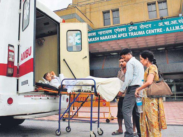 Chavinath-Singh-Gangwal-was-turned-away-when-he-arrived-at-the-trauma-centre-having-paid-Rs-10-000-to-a-private-ambulance-to-bring-him-to-Delhi-from-Bareilly-Sunil-Saxena-HT-Photo
