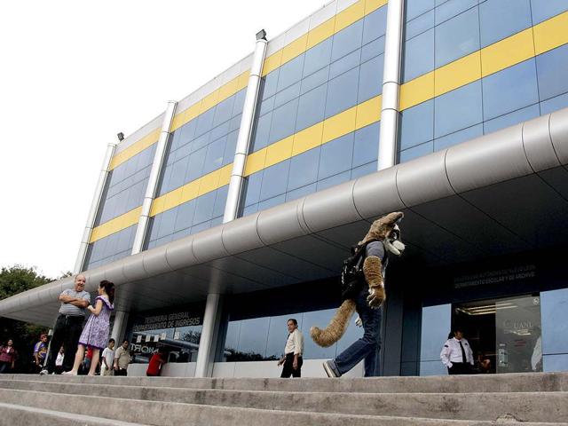 Yote, dressed as a wolf, arrives at the university in Monterrey. Yote is a member of "Furros Nuevo Leon", whose members dress like wolves. The group is part of the subculture known as furry fandom, furrydom or fur fandom, where members dress like anthropomorphic animal characters. The "Furros Nuevo Leon" has approximately 71 members, most of whom are graphic designers or studying graphic arts and animation. REUTERS/Daniel Becerril