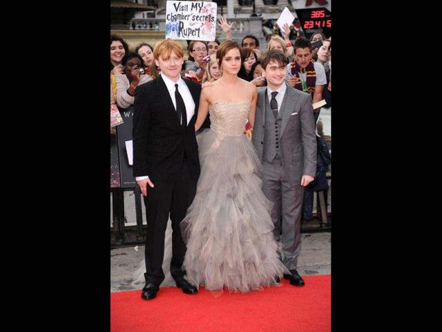 Daniel Radcliffe during the premiere of Harry Potter and the Deathly Hallows, which released in two parts in 2010 and 2011.