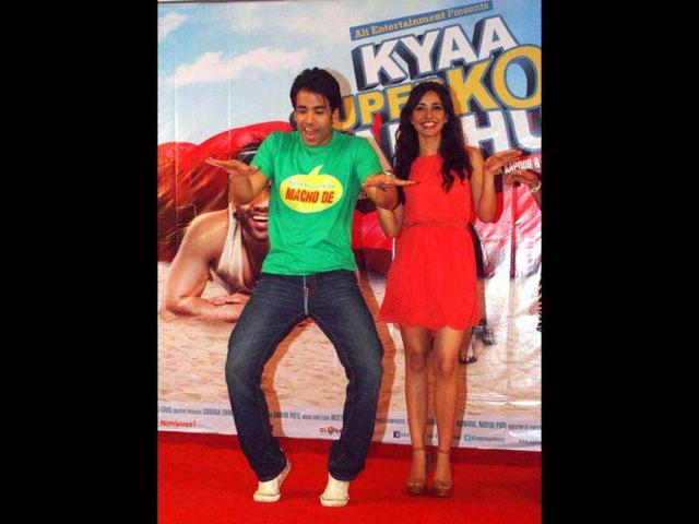 Bollywood actor Tusshar Kapoor and actress Neha Sharma dance to Dil Garden Garden from their upcoming raunchy film Kyaa Super Kool Hain Hum during a promotional event in Mumbai on July 21. (UNI photo) Bollywood actor Tusshar Kapoor and actress Neha Sharma dance to Dil Garden Garden from their upcoming raunchy film Kyaa Super Kool Hain Hum during a promotional event in Mumbai on July 21. (UNI photo)