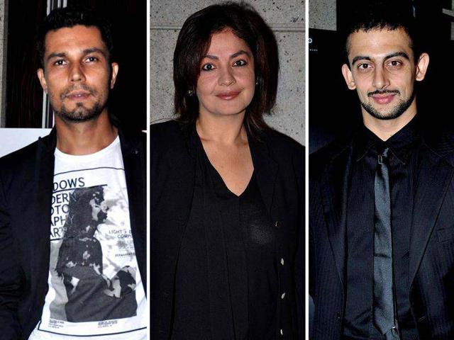 Director Pooja Bhatt, Randeep Hooda, Arunoday Singh were present along with the other cast members of Jism 2 at a promotional event of their upcoming thriller. The lead actress Sunny Leone was conspicuous by her absence at this event.