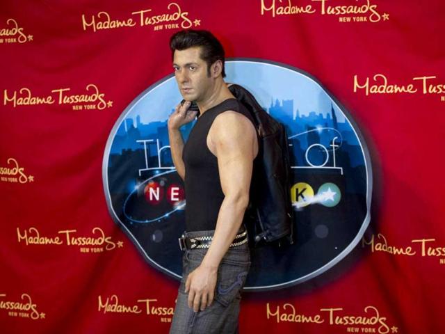 The wax figure of Bollywood star Salman Khan was unveiled on August 2, 2012 at Madame Tussauds in New York.