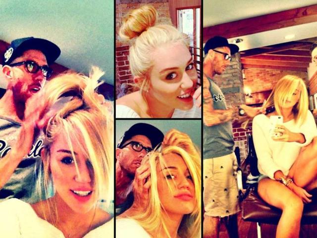 Miley Cyrus is making news for her latest trimmed hairstyle. The Hannah Montana star looks pretty in the blonde hair-do given by celebrity stylist Chris McMillan.