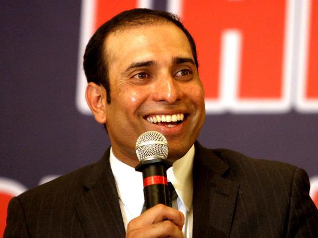 Indian cricketer VVS Laxman addresses a news conference announcing his retirement at the Rajiv Gandhi International cricket stadium in Hyderabad. AP/Mahesh Kumar A