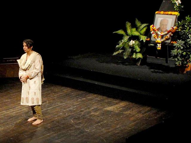 Shabana Azmi during AK Hangal's condolence play at Prithvi theater, Juhu in Mumbai. (Photo: Prodip Guha) 
