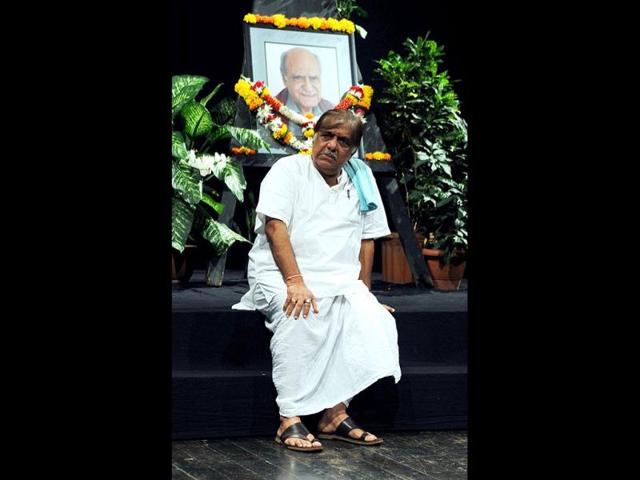 Actor Anjan Shrivastav was also seen at the prayer meet in Mumbai. (Photo: AFP) 