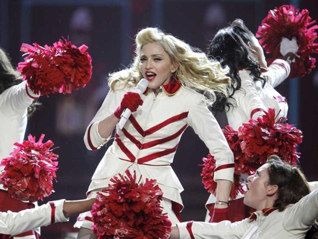 US pop singer Madonna performs during the opening night concert for the North America part of her MDNA world tour in Philadelphia, Pennsylvania. Reuters/Tim Shaffer