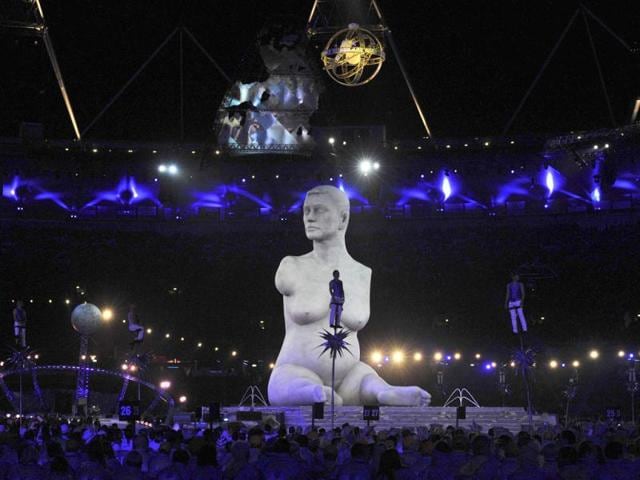 Athletes and performers gather in the Olympic Stadium during the opening ceremony of the London 2012 Paralympic Games. Reuters Photo Athletes and performers gather in the Olympic Stadium during the opening ceremony of the London 2012 Paralympic Games. Reuters Photo