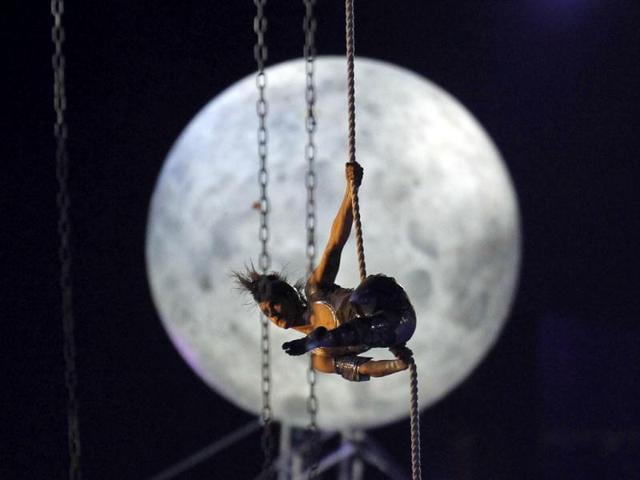 An artist performs during the opening ceremony of the London 2012 Paralympic Games at the Olympic Stadium in east London. AFP Photo An artist performs during the opening ceremony of the London 2012 Paralympic Games at the Olympic Stadium in east London. AFP Photo