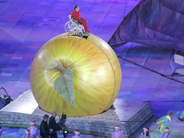 Performers take part at the opening ceremony of the London 2012 Paralympic Games in the Olympic Stadium. Reuters Photo Performers take part at the opening ceremony of the London 2012 Paralympic Games in the Olympic Stadium. Reuters Photo