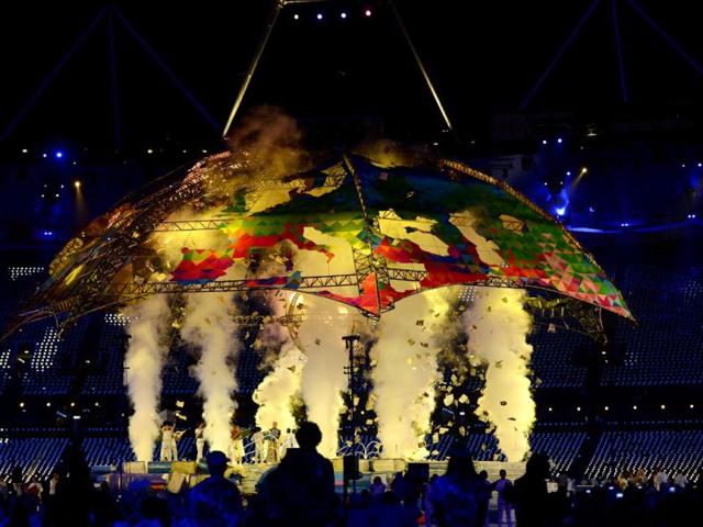 Artists perform during the opening ceremony of the London 2012 Paralympic Games at the Olympic Stadium in east London. AFP Photo Artists perform during the opening ceremony of the London 2012 Paralympic Games at the Olympic Stadium in east London. AFP Photo