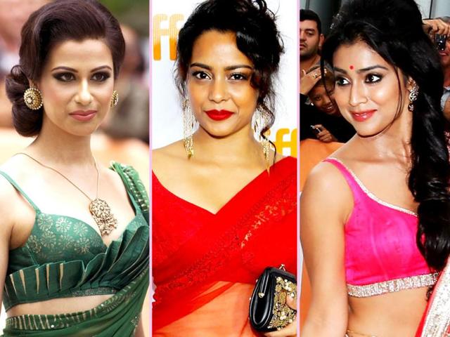 Deepa Mehta's Midnight's Children, based on a book by the same name written by Salman Rushdie was premiered at the ongoing 37th Toronto International Film Festival. The ladies of the film sparkled in bright Indian hues and splashed some colour on the land of Toronto.