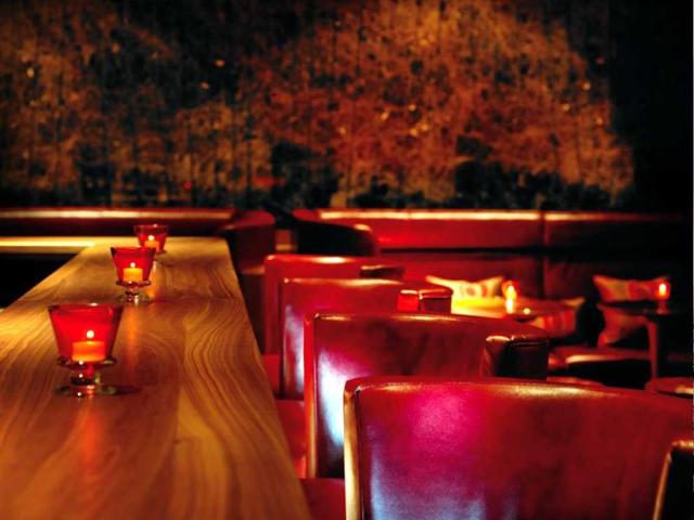 The D-bar is a classic bar with a stylish black and red interior design scheme and direct views over the Ring Boulevard. Photo: AFP