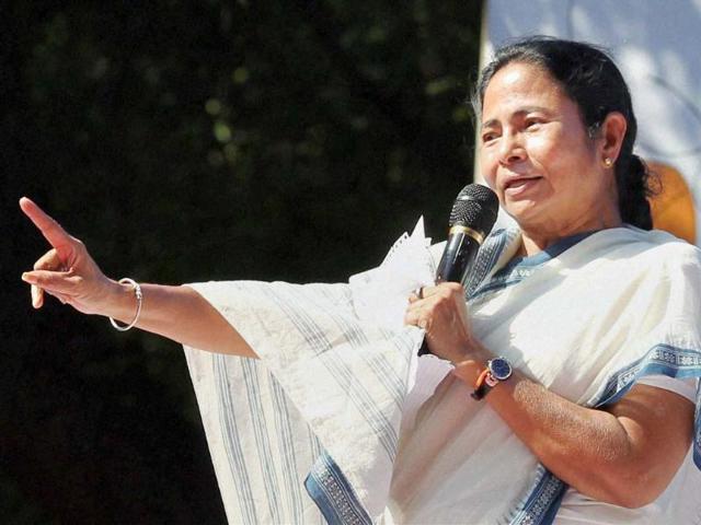Trinamool Congress chief and West Bengal chief minister Mamata Banerjee addressing a party rally against FDI in multi-brand retail and diesel price hike in New Delhi. (PTI Photo by Atul Yadav)
