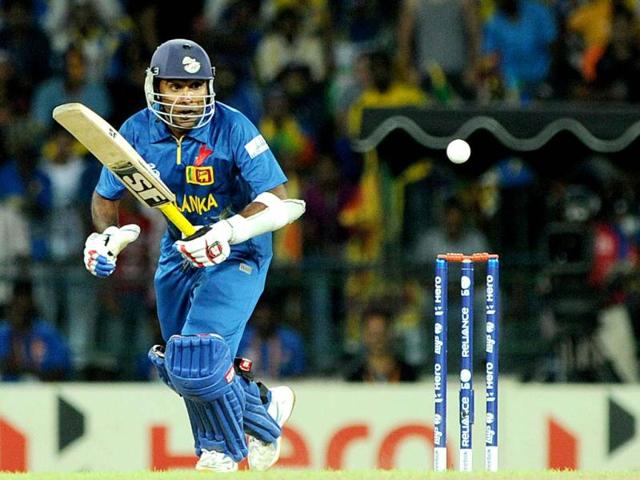 Sri Lankan cricket captain Mahela Jayawardene plays a shot during the ICC Twenty20 Cricket World Cup semi-final match between Sri Lanka and Pakistan at the R Premadasa International Cricket Stadium in Colombo. AFP Photo/Ishara S Kodikara