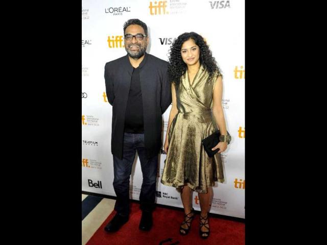 Director Gauri Shinde with husband and producer of the film R Balki.
