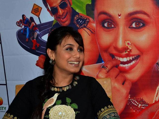 Rani Mukerji poses for the shutterbugs.