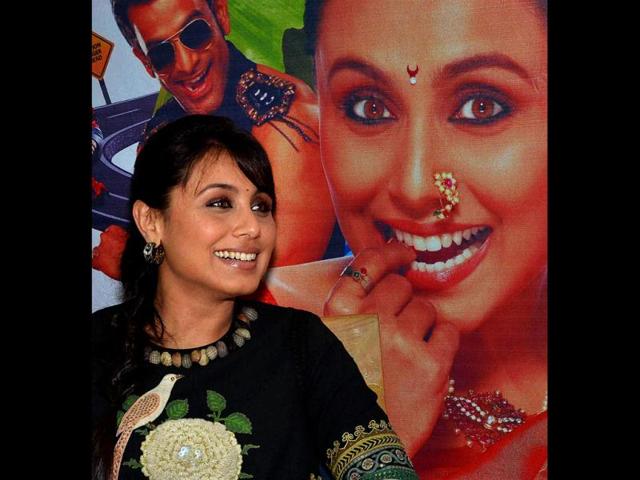 Rani Mukherji during the movie promotion of Aiyyaa.