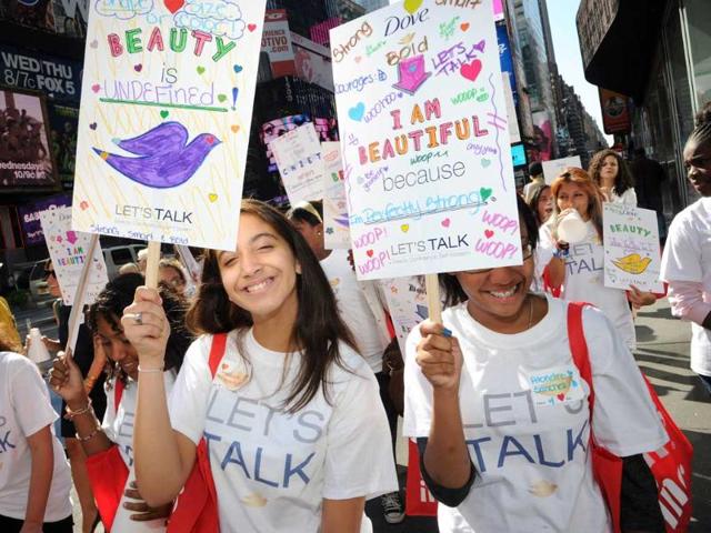 General view of the 3rd Annual Dove Self-Esteem Weekend at Times Square in New York City. (Ilya S. Savenok/Getty Images)