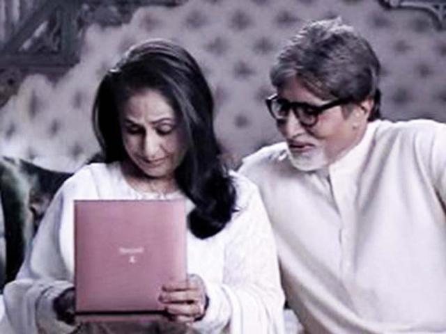 On Amitabh Bachchan's 70th birthday, we take you through his small screen journey. In the above picture, Big B is seen with wife Jaya Bachchan in an advertisement for Tanishq True Dimonds in 2011.