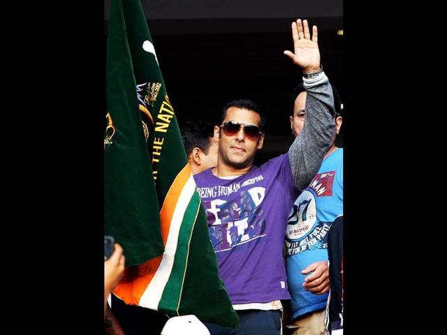 Actor Salman Khan flagged off a half-marathon organised by paramilitary force ITBP to motivate youth to join security forces.