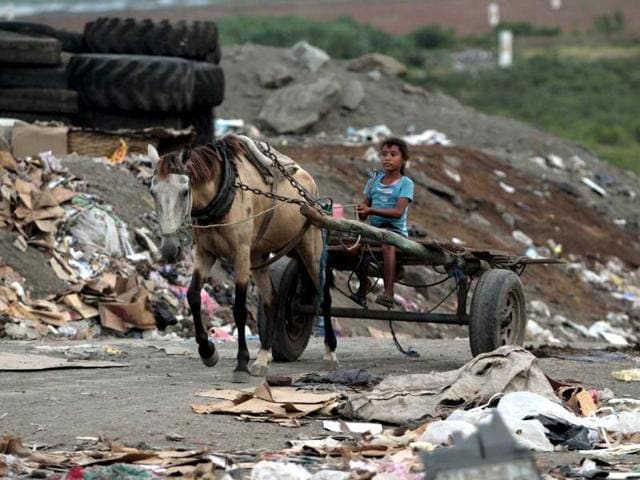 A girl uses a horse and cart to collect recyclable materials at the municipal garbage dump in Managua. The United Nations' International Day of the Girl falls on October 11. Reuters photo
