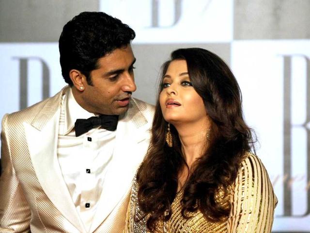 Abhishek Bachchan can't take his eyes off Aishwarya.