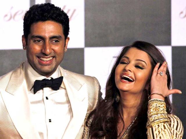 Abhishek Bachchan and Aishwarya Rai Bachchan share a good laugh. But where's baby Aaradhya?