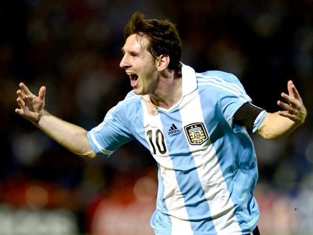 Argentine-forward-Lionel-Messi-celebrates-his-goal-during-the-FIFA-World-Cup-Brazil-2014-South-American-qualifier-match-against-Uruguay-in-Mendoza-AFP-PHOTO-DANIEL-GARCIA