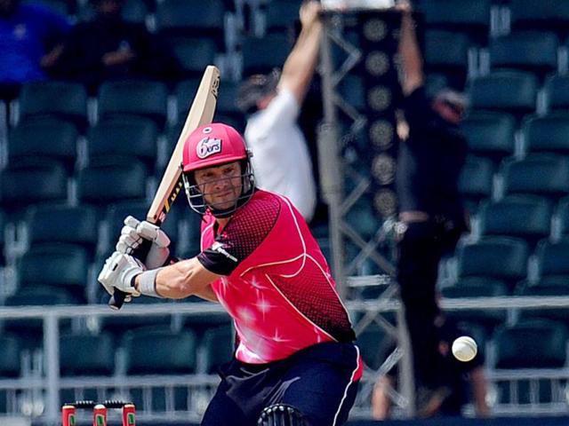 Sydney Sixers batsman Shane Watson plays a shot during a Group B match of the Champions League T20 between the CSK and the Sydney Sixers at the Wanderers Stadium in Johannesburg. AFP photo