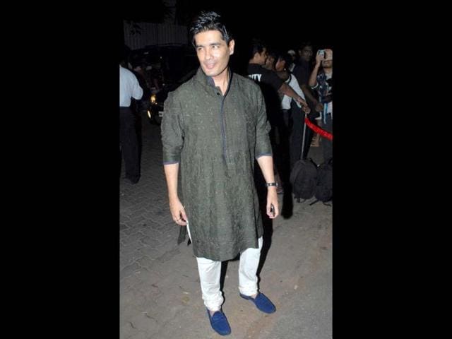 Manish Malhotra was also spotted at the ceremony. He is designing for most of Kareena's wedding functions. (Photo credit: Prodip Guha)