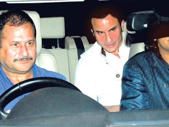 Saif went the nawab way with a white Nehru jacket worn over a kurta.