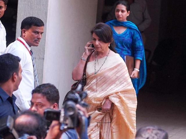 Sharmila Tagore get set for Saif-Kareena's marriage registration. HT Photo/Prodip Guha