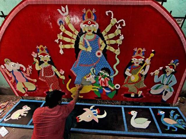 Calcutta: Durga Puja Park St Pandal