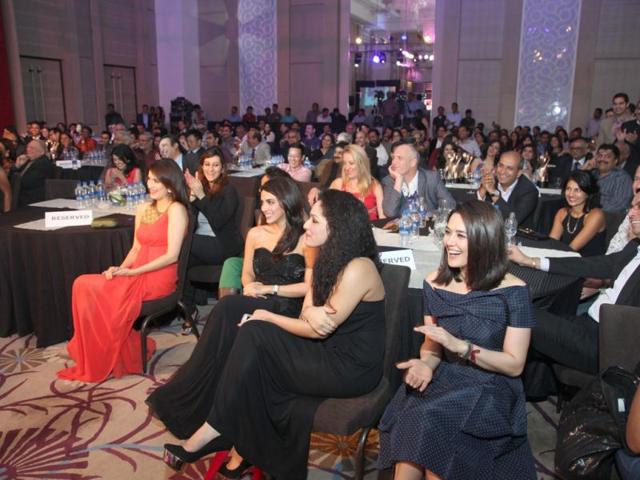 Pretty Preity Zinta can be seen cheering at the event.
