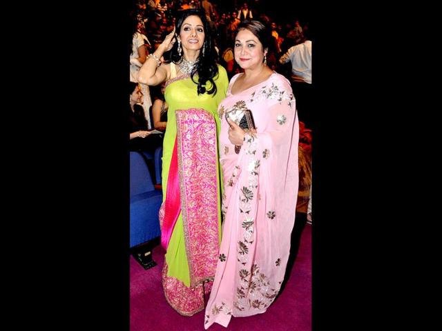 Bollywood actress Sridevi (L) and socialite Tina Ambani pose as they attend the opening ceremony of the 14th Mumbai Film Festival in Mumbai (AFP PHOTO) Bollywood actress Sridevi (L) and socialite Tina Ambani pose as they attend the opening ceremony of the 14th Mumbai Film Festival in Mumbai (AFP PHOTO)