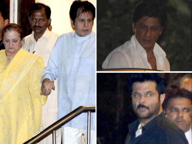 As legendary filmmaker Yash Chopra breathed his last, Bollywood stars visited the King of Romance for the last time. Take a look.