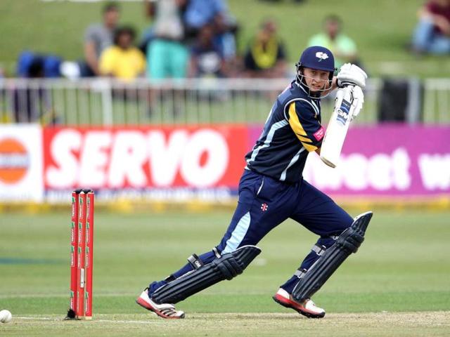 Joseph Root of Yorkshire bats on during a Champions League T20 (CLT20) match against Chennai Super Kings at the Kingsmead stadium in Durban. AFP Photo